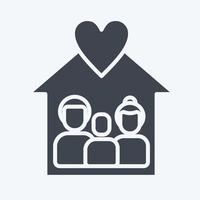 ícone amor famílias. relacionado para família símbolo. glifo estilo. simples Projeto editável. simples ilustração vetor