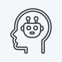 ícone android. relacionado para psicologia personalidade símbolo. simples Projeto editável. simples ilustração vetor