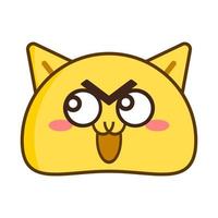 fofa gato emoticon face vetor