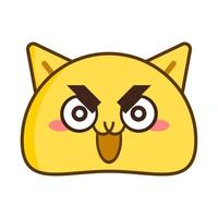 fofa gato emoticon face vetor