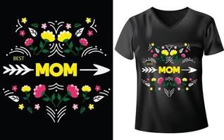 design de camiseta mãe vetor