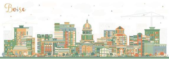 Boise idaho cidade Horizonte com cor edifícios. vetor ilustração. Boise EUA paisagem urbana com pontos de referência.