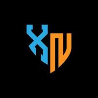 xn abstrato monograma logotipo Projeto em Preto fundo. xn criativo iniciais carta logotipo conceito. vetor