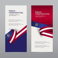 feliz celebração do dia da independência da Malásia. vetor