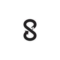 infinidade e seta logotipo ou ícone Projeto vetor