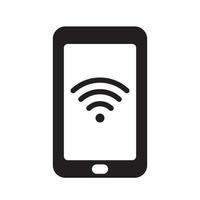 Wi-fi símbolo dentro Smartphone tela, conectar para sem fio Internet ícone isolado vetor ilustração.