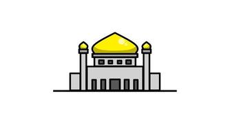 mesquita ilustração, mesquita ícone com elegante conceito, perfeito para Ramadã ou eid Projeto vetor