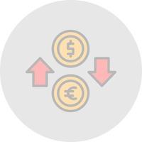 design de ícone de vetor de câmbio de moeda