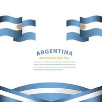 ilustração de design de modelo vetorial feliz celebração do dia da independência da Argentina vetor