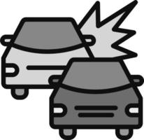 ícone de vetor de carro de acidente
