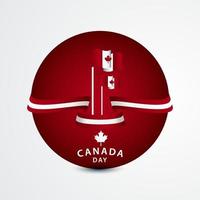 ilustração de design de modelo vetorial feliz celebração do dia do Canadá vetor