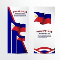 Feliz Dia da Independência das Filipinas ilustração de design de modelo de vetor