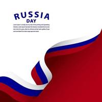 ilustração de design de modelo vetorial feliz celebração do dia da independência da Rússia vetor