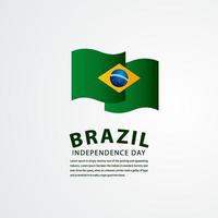 feliz celebração do dia da independência do brasil ilustração vetorial design vetor