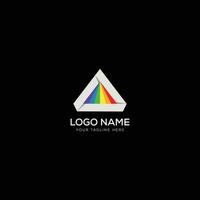 impressionante triângulo gradiente logotipo Projeto - prisma logotipo vetor