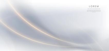 abstrato moderno brilhando branco linhas ondulado sobreposição em cinzento fundo. modelo tecnologia Projeto. vetor