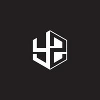 sim logotipo monograma hexágono com Preto fundo negativo espaço estilo vetor