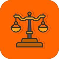 design de ícone de vetor de escala de justiça