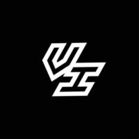 vi logotipo monograma com acima para baixa estilo negativo espaço Projeto modelo vetor