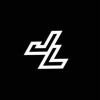 jl logotipo monograma com acima para baixa estilo negativo espaço Projeto modelo vetor