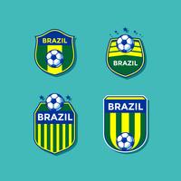 Vetor de remendos de futebol do Brasil