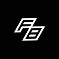 fb logotipo monograma com acima para baixa estilo negativo espaço Projeto modelo vetor