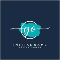 inicial ir feminino logotipo coleções modelo. caligrafia logotipo do inicial assinatura, casamento, moda, joalheria, butique, floral e botânico com criativo modelo para qualquer companhia ou negócios. vetor