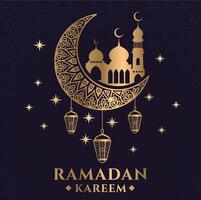 modelo de plano de fundo de saudação ramadan kareem vetor