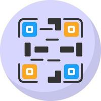 design de ícone vetorial de código qr vetor