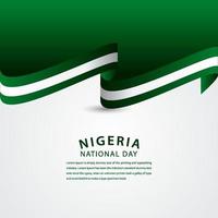 ilustração de design de modelo de vetor de celebração do dia nacional da Nigéria
