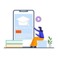 conceito de cursos educacionais online vetor