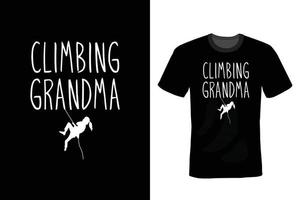design de camiseta de escalada, vintage, tipografia vetor