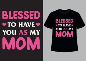 design de camiseta tipografia dia das mães vetor