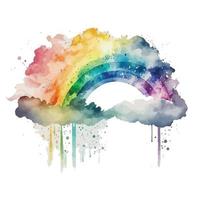 arco Iris aquarela.mão desenhado ilustração, livre vetor