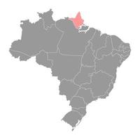 mapa do amapá, estado do brasil. ilustração vetorial. vetor