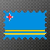 postagem carimbo com Aruba bandeira. vetor ilustração.