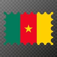 postagem carimbo com Camarões bandeira. vetor ilustração.