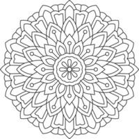 mão desenhado floral mandala vetor ilustração