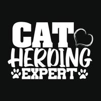 design de camiseta de gato vetor