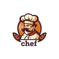 chefe de cozinha logotipo modelo. vetor ilustração do uma chefe de cozinha com chapéu.