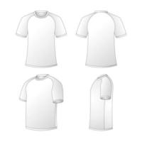 raglan camiseta esboço modelo vetor