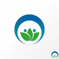 logotipo Projeto gráfico conceito criativo abstrato Prêmio livre vetor estoque simples e único lótus flor gostar dois humano corpo. relacionado para ioga e natureza