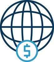 design de ícone de vetor financeiro mundial