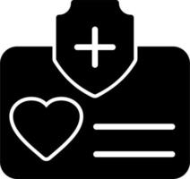 ícone de vetor de seguro médico