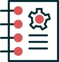 ícone de vetor de bloco de notas