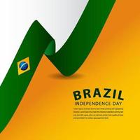 feliz celebração do dia da independência do brasil ilustração vetorial design vetor