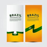 feliz celebração do dia da independência do brasil ilustração vetorial design vetor