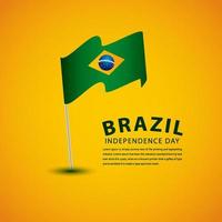 feliz celebração do dia da independência do brasil ilustração vetorial design vetor