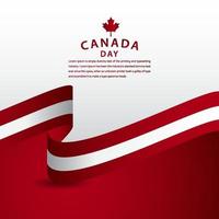 ilustração de design de modelo vetorial feliz celebração do dia do Canadá vetor