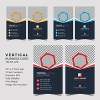 vertical o negócio cartão impressão modelo vetor